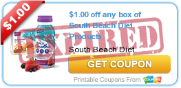 $1.00 off any box of South Beach Diet Products
