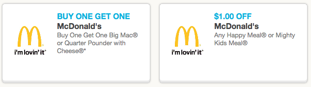 New McDonald's coupons to print: B1G1 Big Mac, B1G1 Breakfast Sandwich