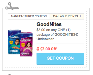 Huggies And Goodnites Coupons Save Up To 3 00 Off 1 Bargains To Bounty