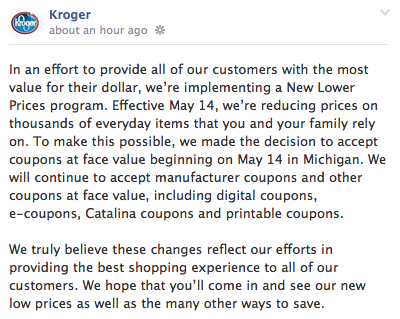 Kroger Ends Double Coupons In All Stores Bargains To Bounty