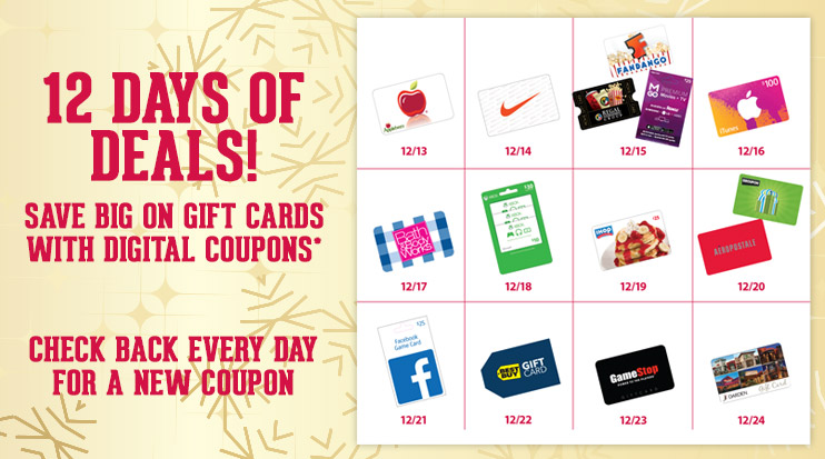 12 Days Of Christmas Gift Card Deals At Kroger Bargains To Bounty