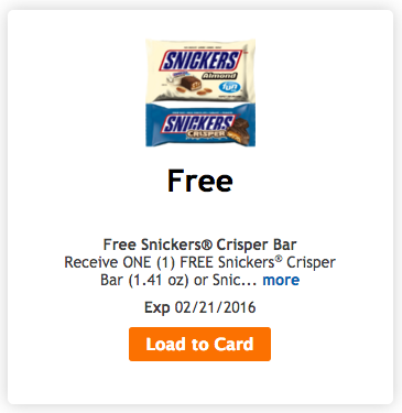kroger coupon free snickers