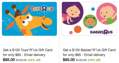 toys r us gift card deal