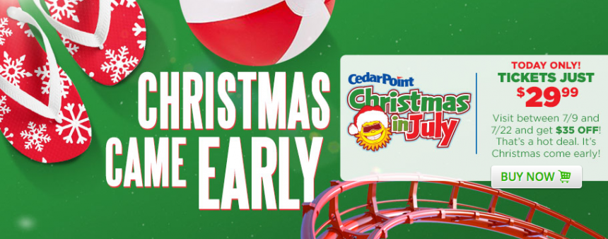 cedar point christmas in july ticket sale