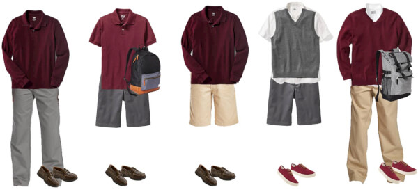 boys school uniforms from old navy mix match