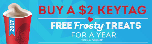 Wendy's key tag free frosty treats for a year