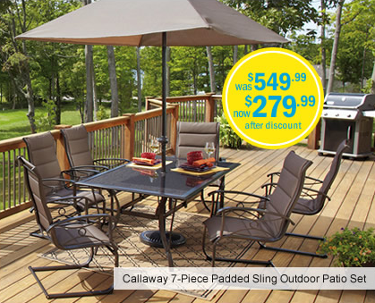 Meijer Callaway 7 Piece Patio Set On Clearance Bargains To Bounty - 7 Piece Patio Furniture Clearance