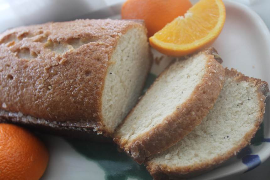 Orange Glazed Almond Poppy Seed Bread